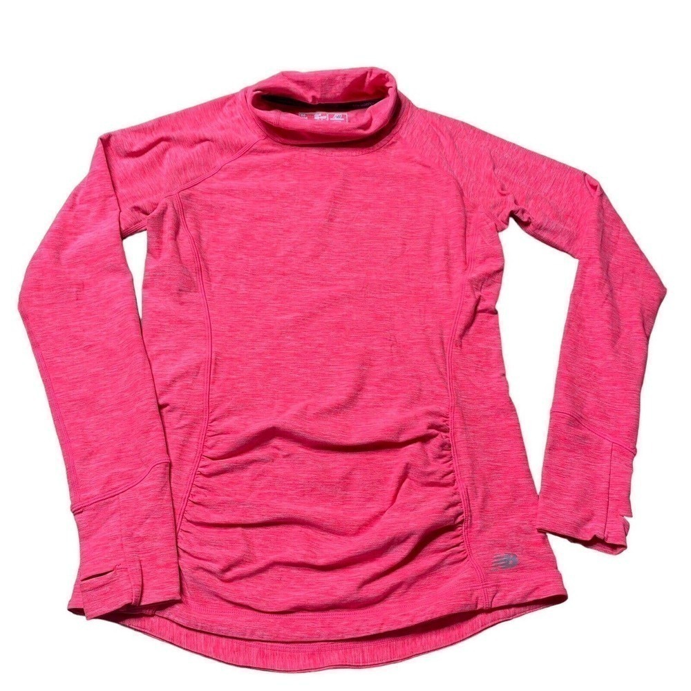 NEW BALANCE Women‎ Small Neon Pink Pullover Performance Turtleneck sweater Top